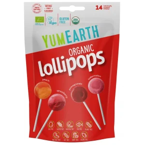 ΓΛΕΙΦΙΤΖΟΥΡΙΑ ΦΡΟΥΤΩΝ ΒΙΟ (14τεμ) 87gr yumearth LOLLIPOP ORGANIC
