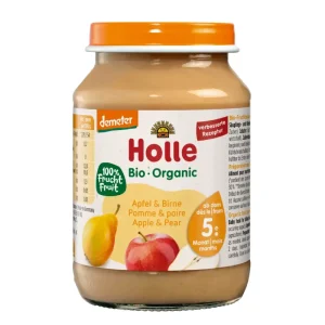 Βαζάκι μήλο & αχλάδι Holle, 190g Bio